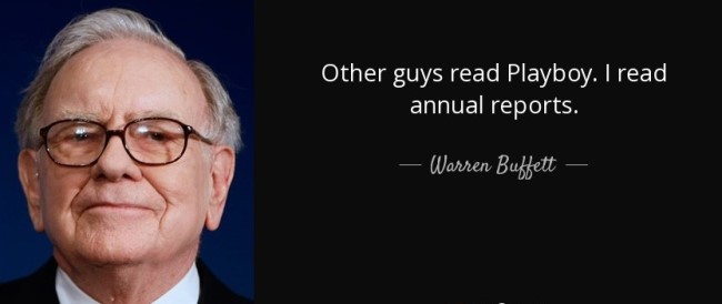 warren buffett on annual report_finaacle